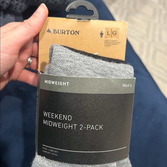 NWT Burton Weekend Midweight 2 Pack Snowboarding Socks - Picture 2 of 5